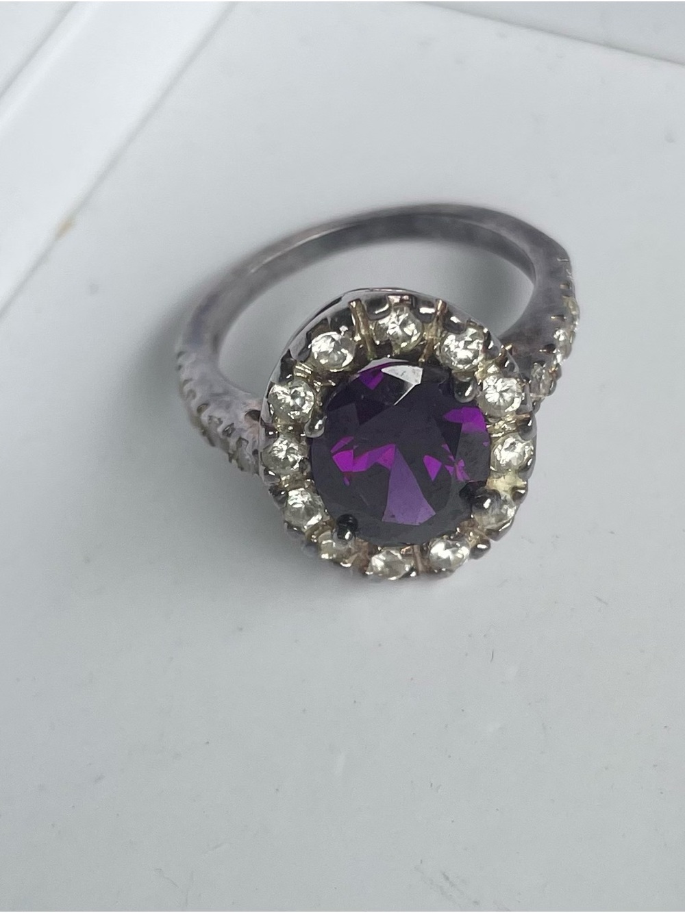 Elegant Purple Amethyst birthstone Sterling silver Women Jewelry
